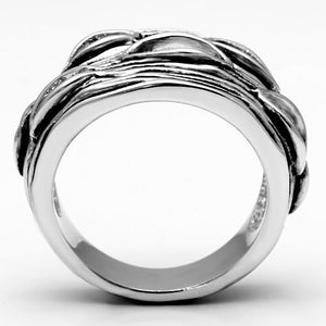 3W188 Rhodium Brass Ring with No Stone in No Stone
