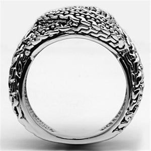3W248 Rhodium Brass Ring with No Stone in No Stone