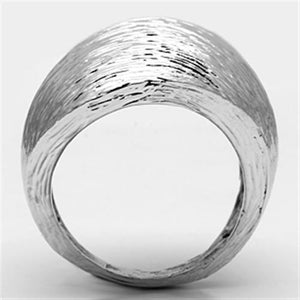 3W256 Rhodium Brass Ring with No Stone in No Stone