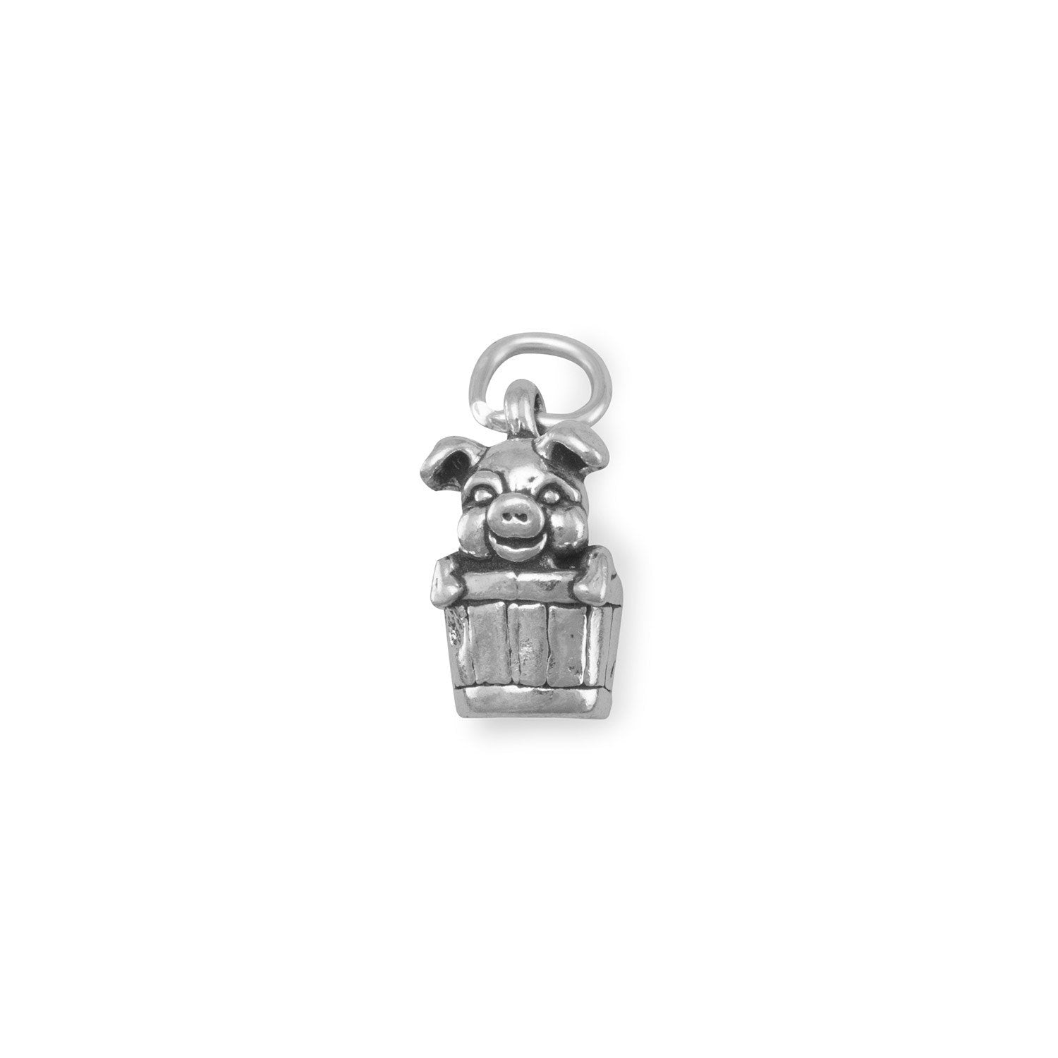 Pig in Bucket Charm - Joyeria Lady