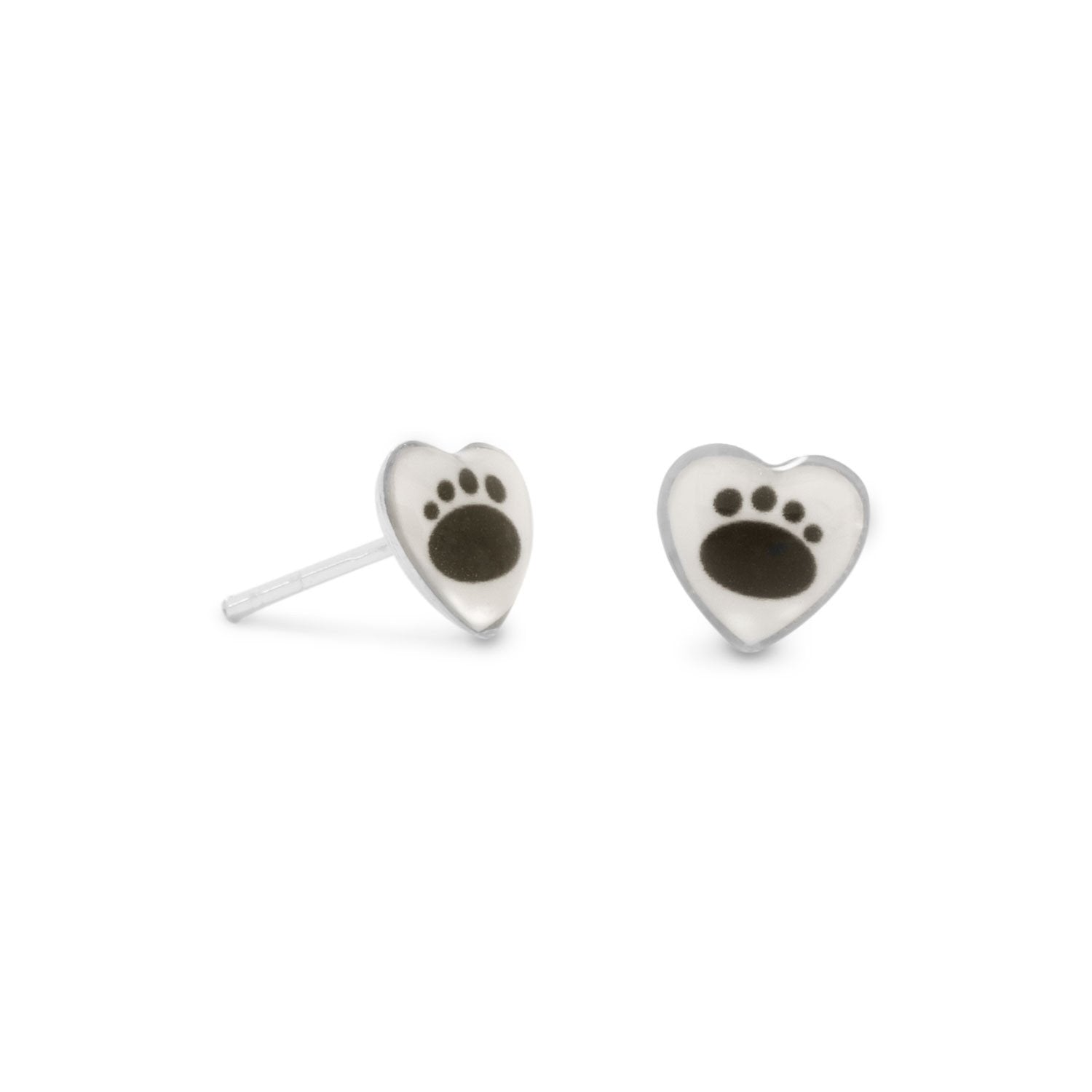 Paw Print Stud Earrings - Joyeria Lady