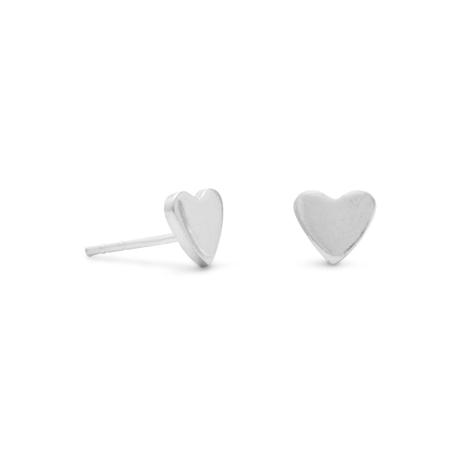 Polished Heart Stud Earrings - Joyeria Lady