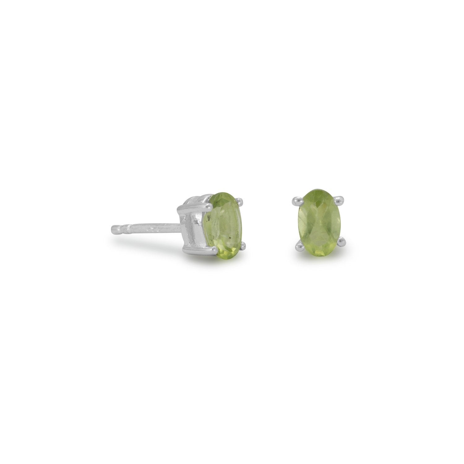 Oval Peridot Earrings - Joyeria Lady