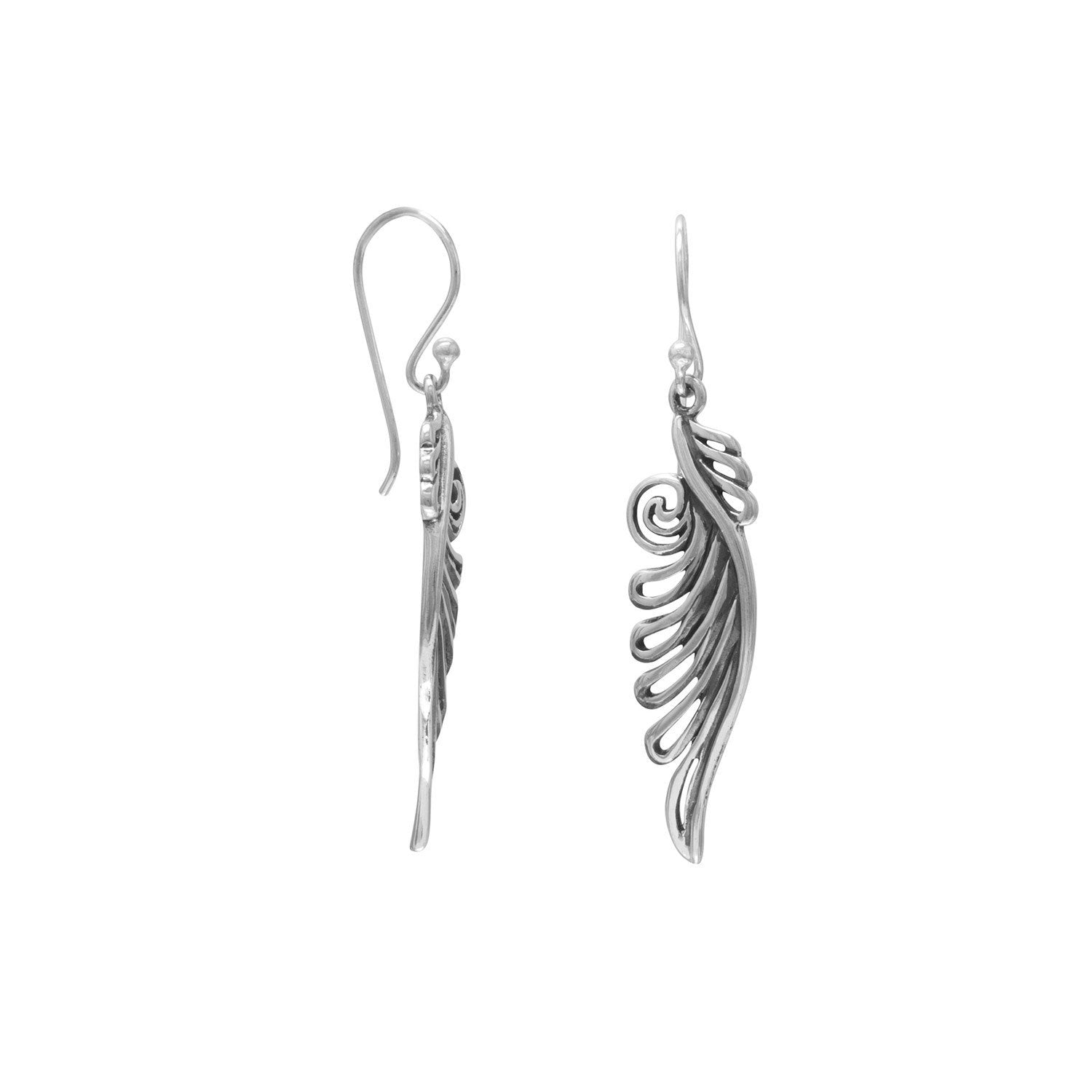 Ornate Angel Wing Earrings - Joyeria Lady
