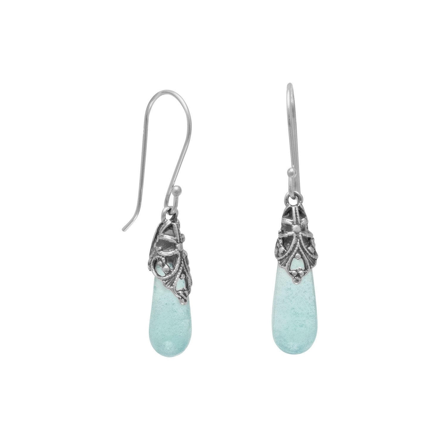 Roman Glass Drop Earrings - Joyeria Lady
