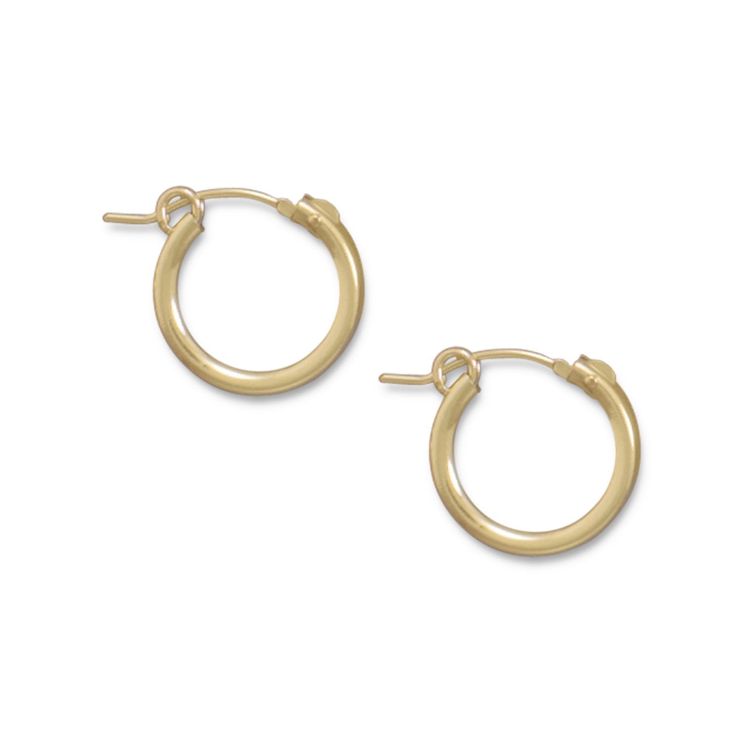 12/20 Gold Filled 2mm x 15mm Hoops - Joyeria Lady