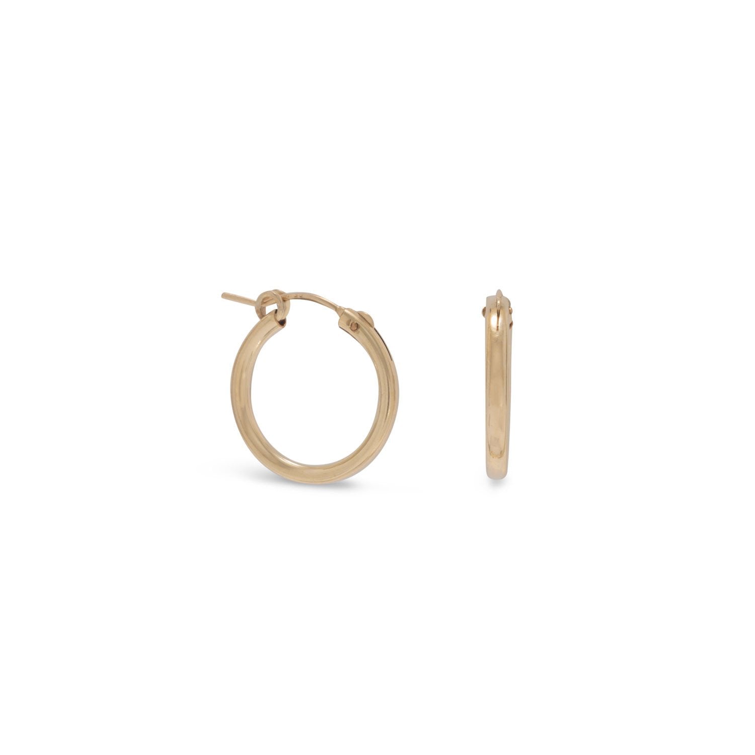 12/20 Gold Filled 2mm x 19mm Hoops - Joyeria Lady