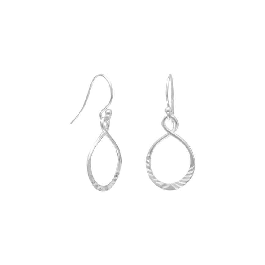 Diamond Cut Drop Earrings - Joyeria Lady