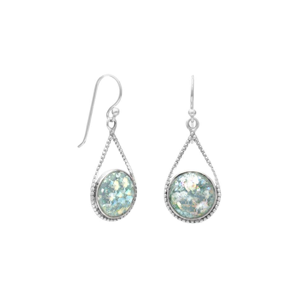 Roman Glass Drop Earrings - Joyeria Lady
