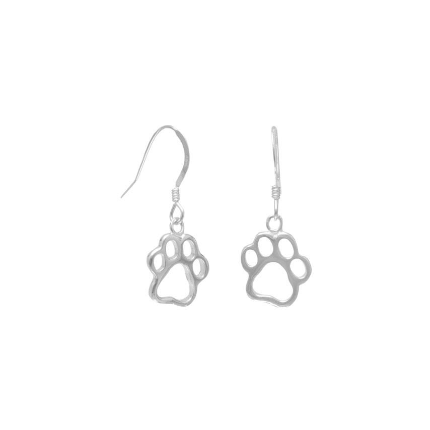 Cut Out Paw Print Earrings - Joyeria Lady