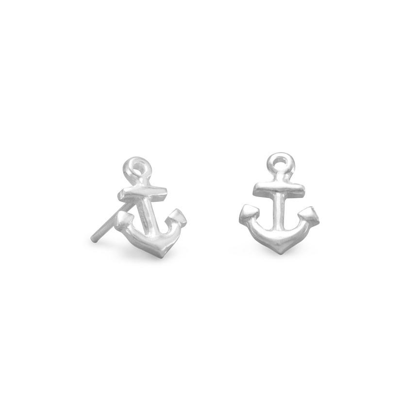 Anchor Stud Earrings - Joyeria Lady