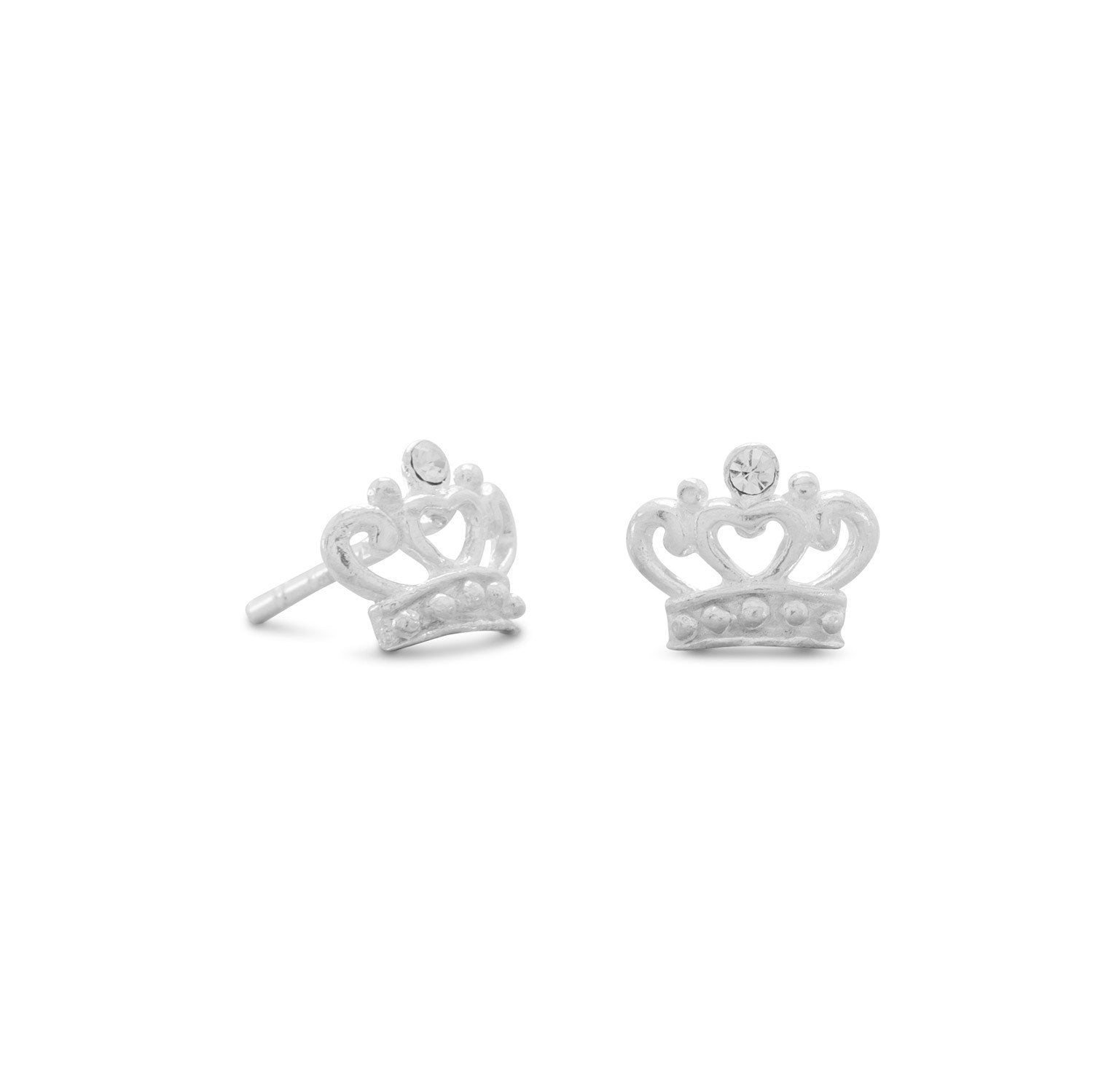 Crystal Crown Stud Earrings - Joyeria Lady