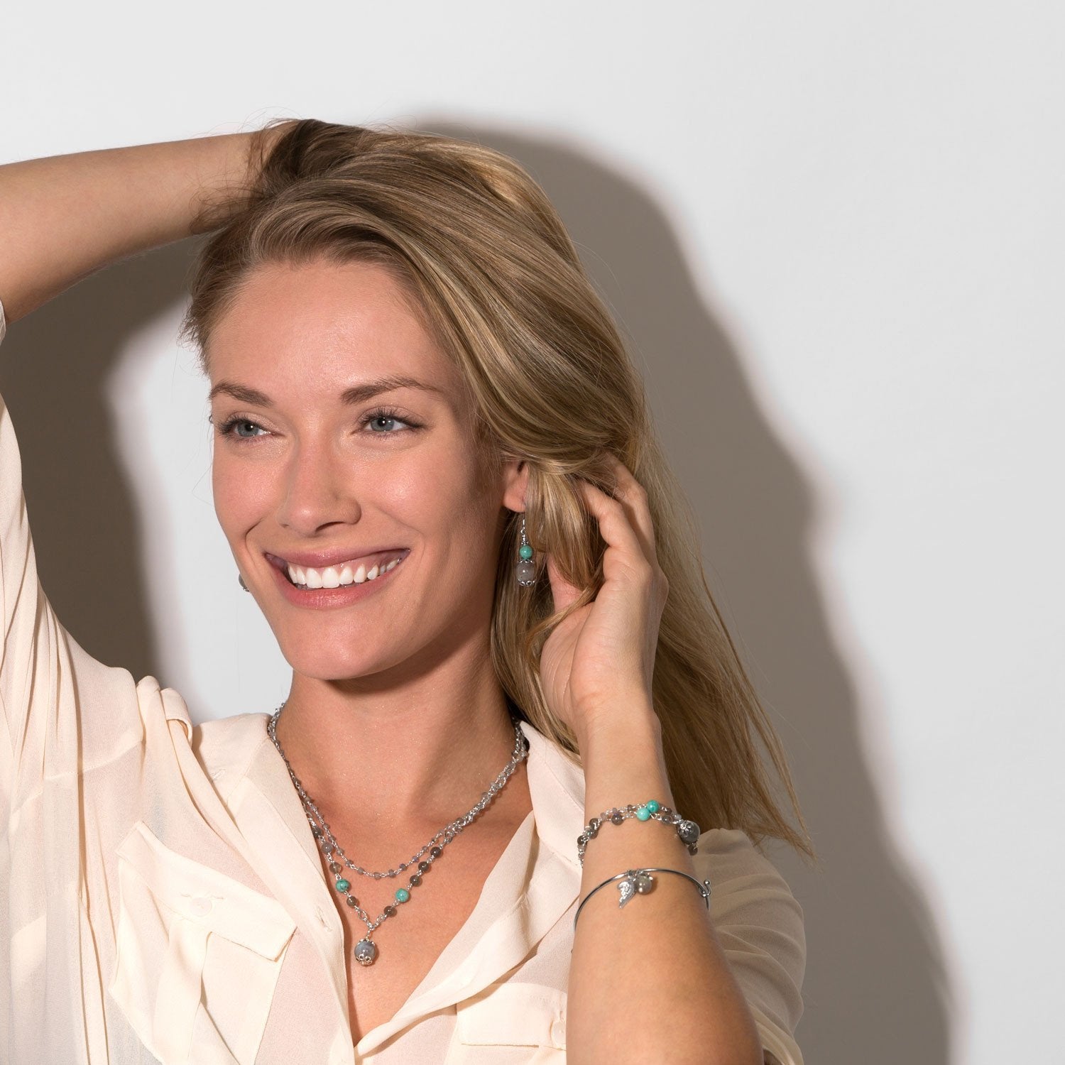 Baila Luna Labradorite Drop Earrings - Joyeria Lady