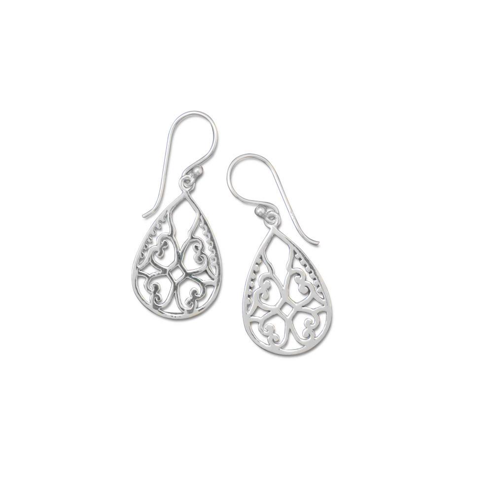 Ornate Cut Out Design Earrings - Joyeria Lady
