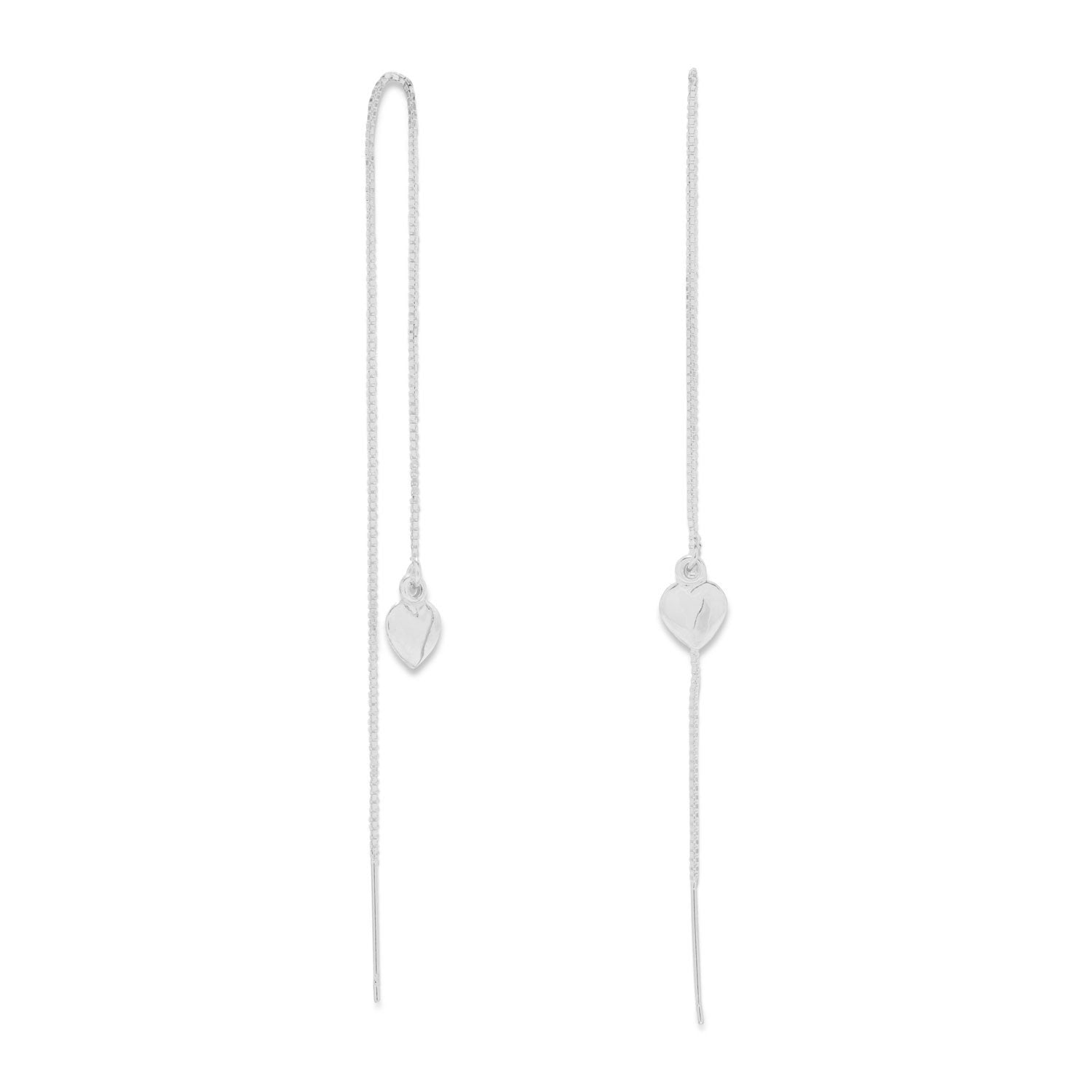 Heart Threader Earrings - Joyeria Lady