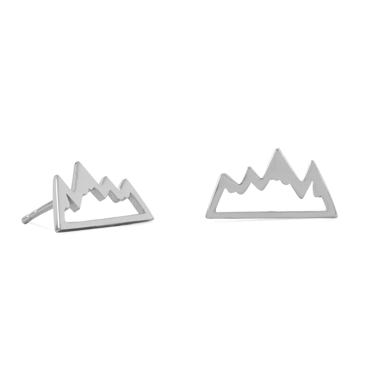 Peak of Fashion! Rhodium Plated Mountain Range Earrings - Joyeria Lady