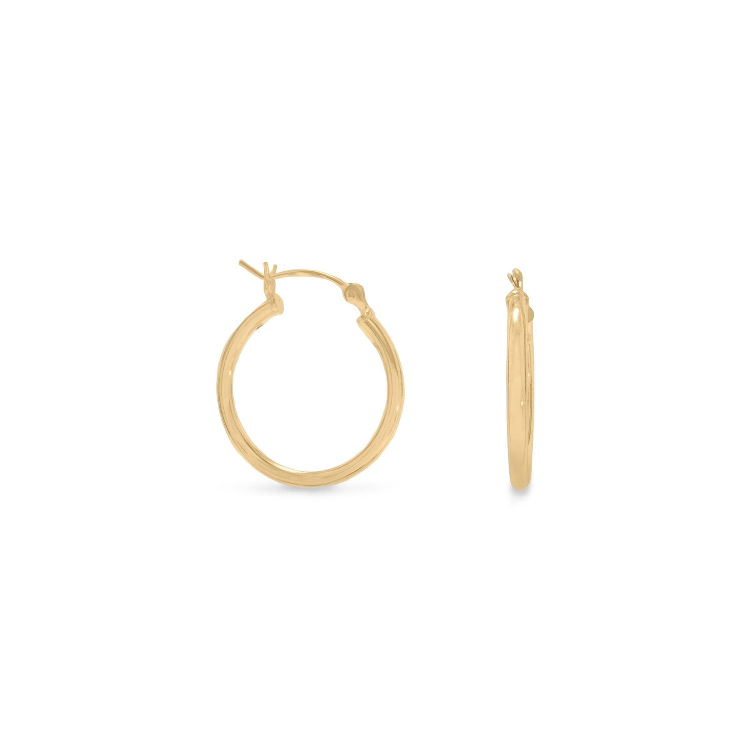 2mm x 20mm Gold Plated Click Hoop - Joyeria Lady