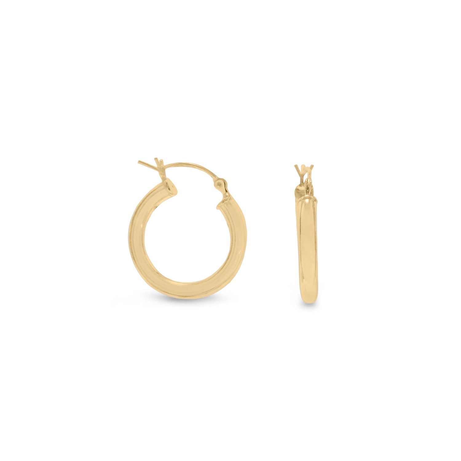 3mm x 20 mm Gold Plated Click Hoop - Joyeria Lady