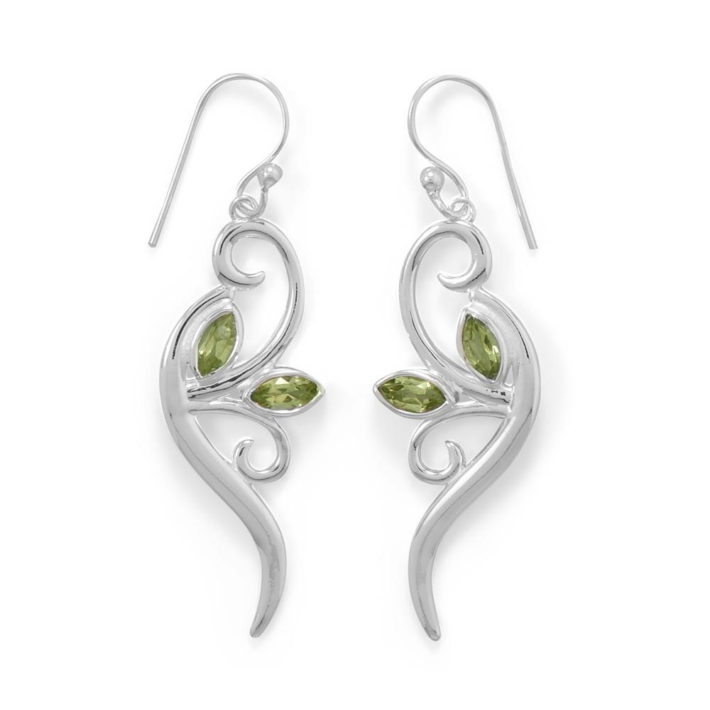 Unbe-LEAF-ily Beautiful! Peridot Leaf and Branch Earrings - Joyeria Lady