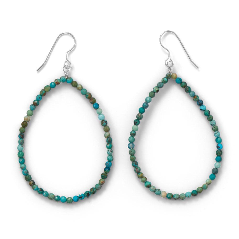 Ooh La La! Natural Turquoise Statement Earrings - Joyeria Lady