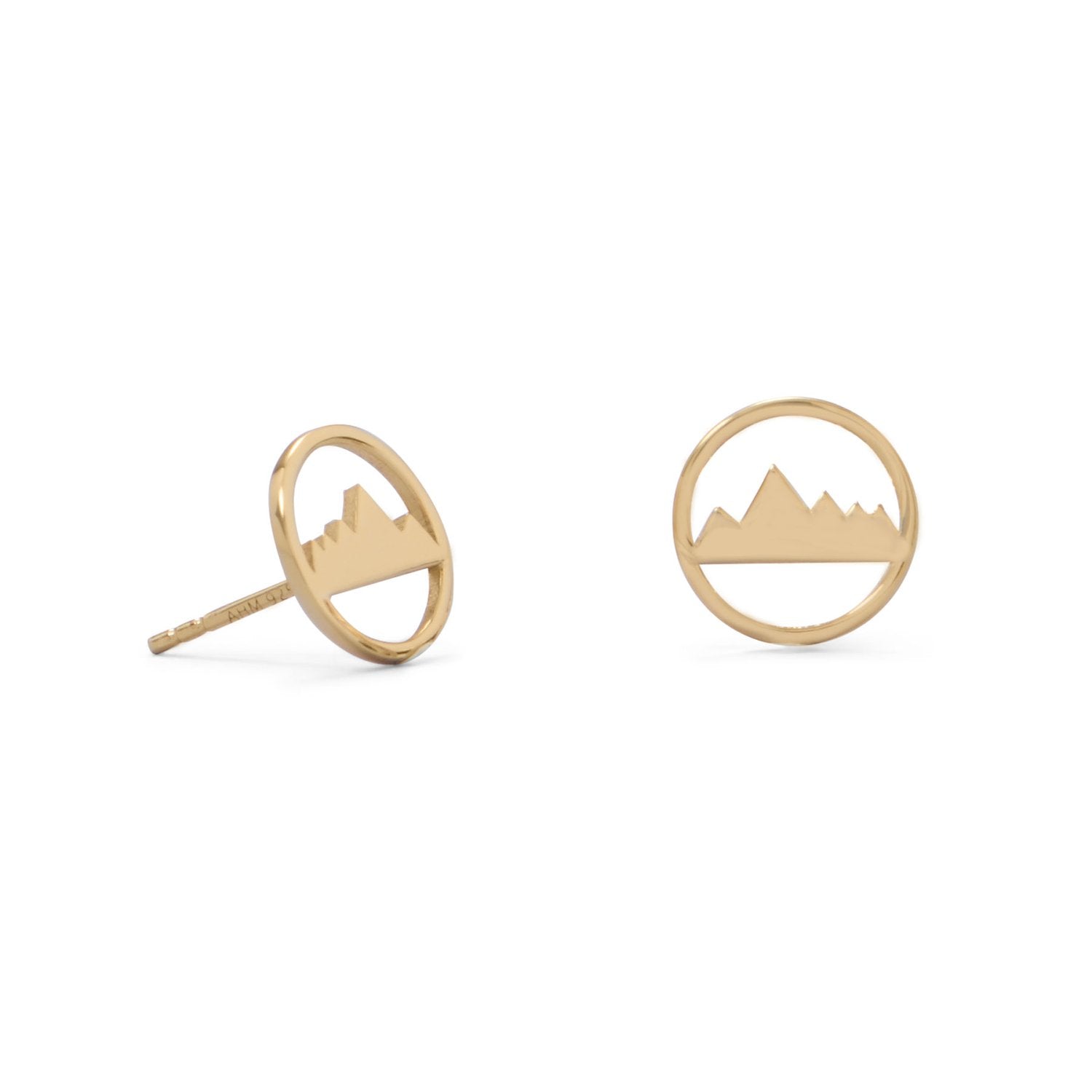 Peak of Fashion! Gold Plated Mountain Range Earrings - Joyeria Lady