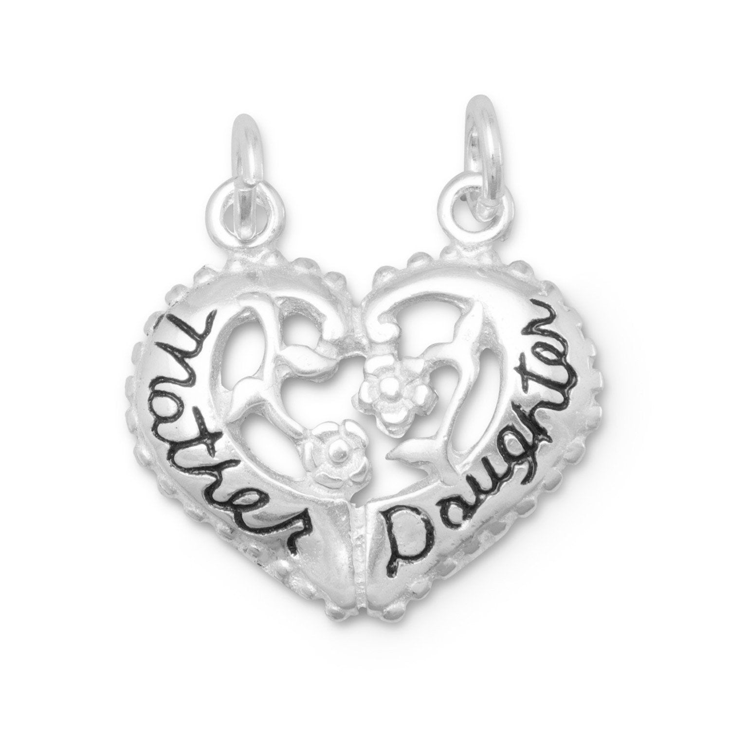 Heart Shaped Mother/Daughter Break-Away Charm - Joyeria Lady