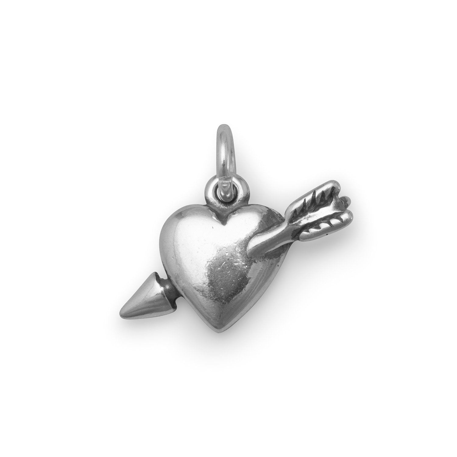 Heart with Arrow Charm - Joyeria Lady