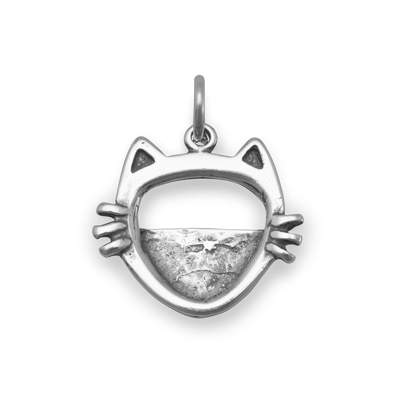 Cat Face Picture Frame Charm - Joyeria Lady