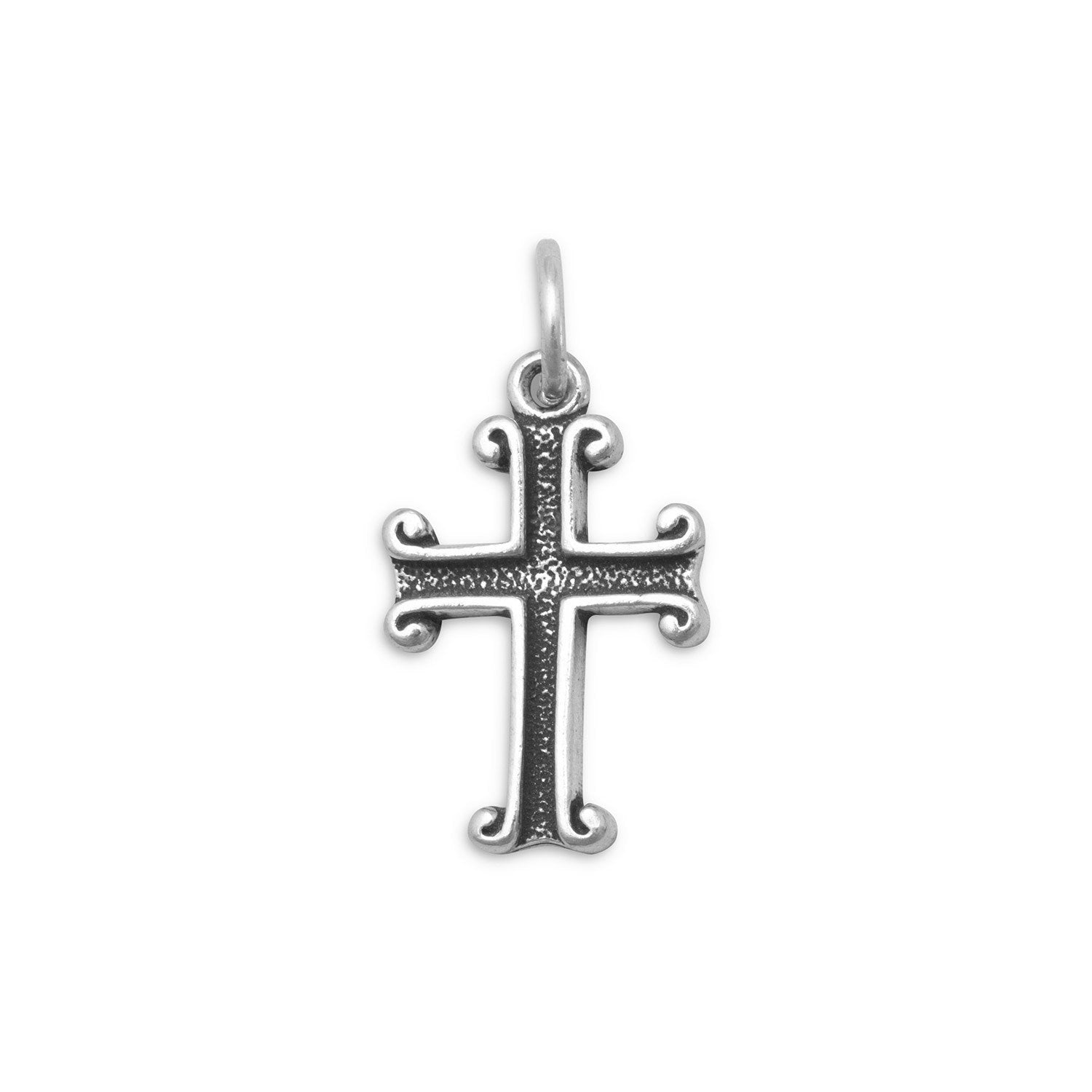 Oxidized Cross Charm - Joyeria Lady