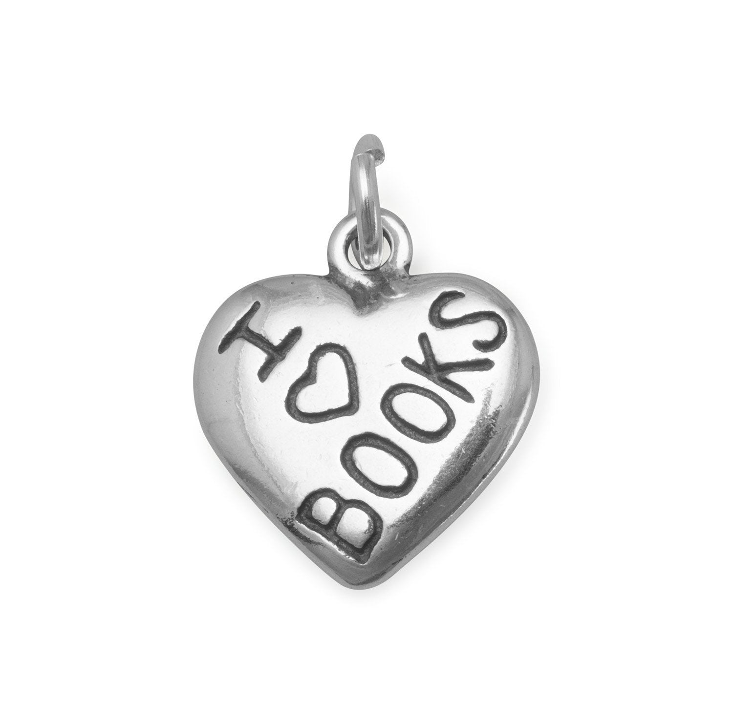 I Love BOOKS Charm - Joyeria Lady