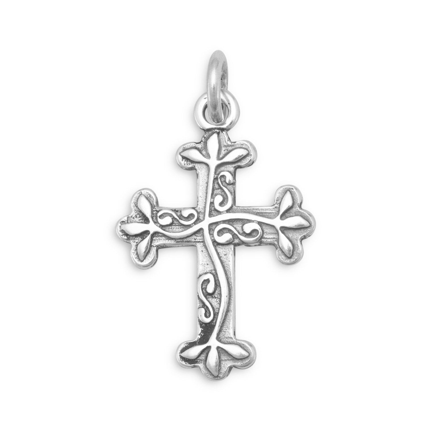 Oxidized Reversible Cross Charm - Joyeria Lady