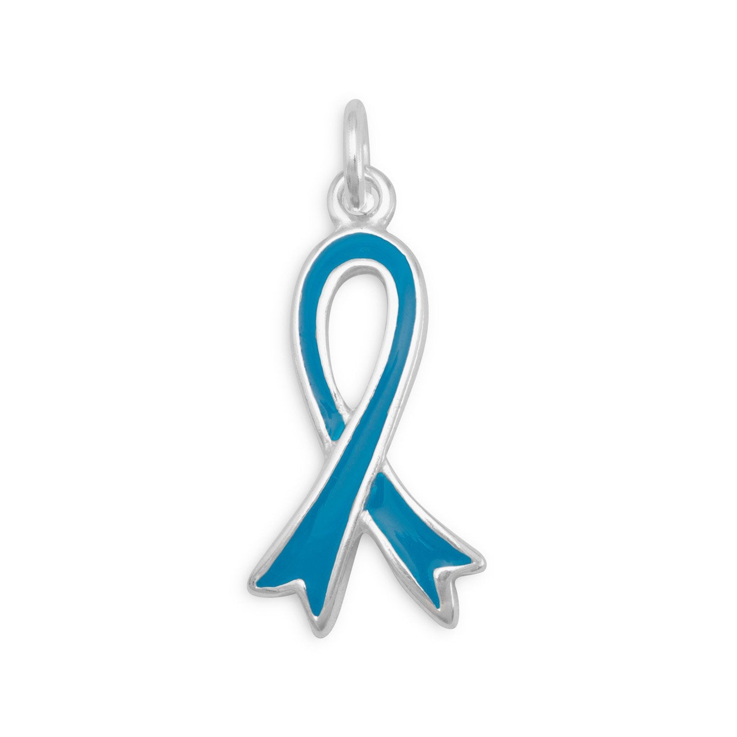 Teal Awareness Ribbon Charm - Joyeria Lady