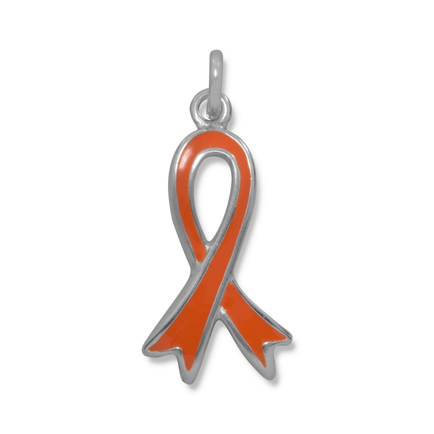 Orange Awareness Ribbon Charm - Joyeria Lady