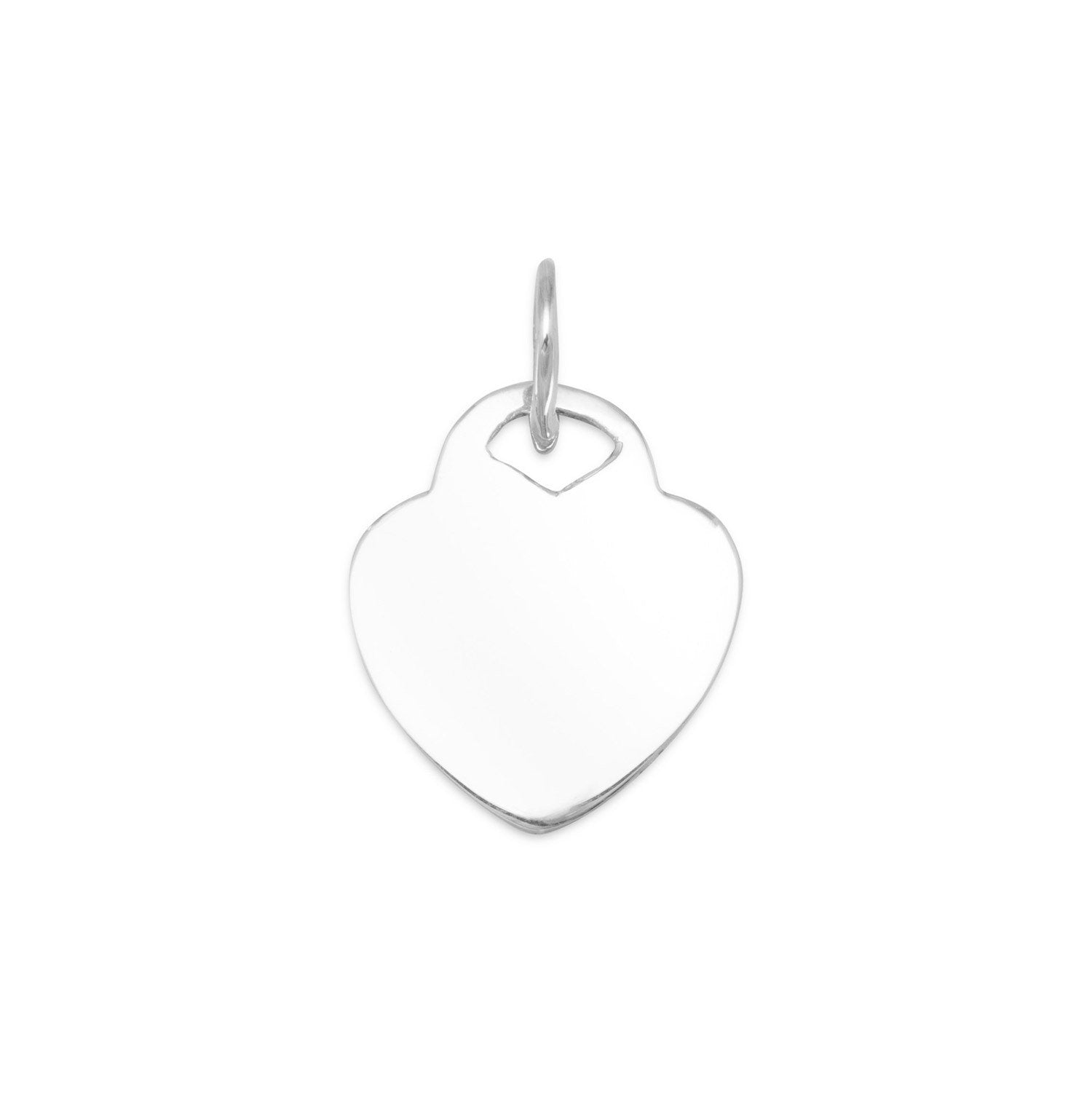 Engravable Heart Tag Pendant - Joyeria Lady