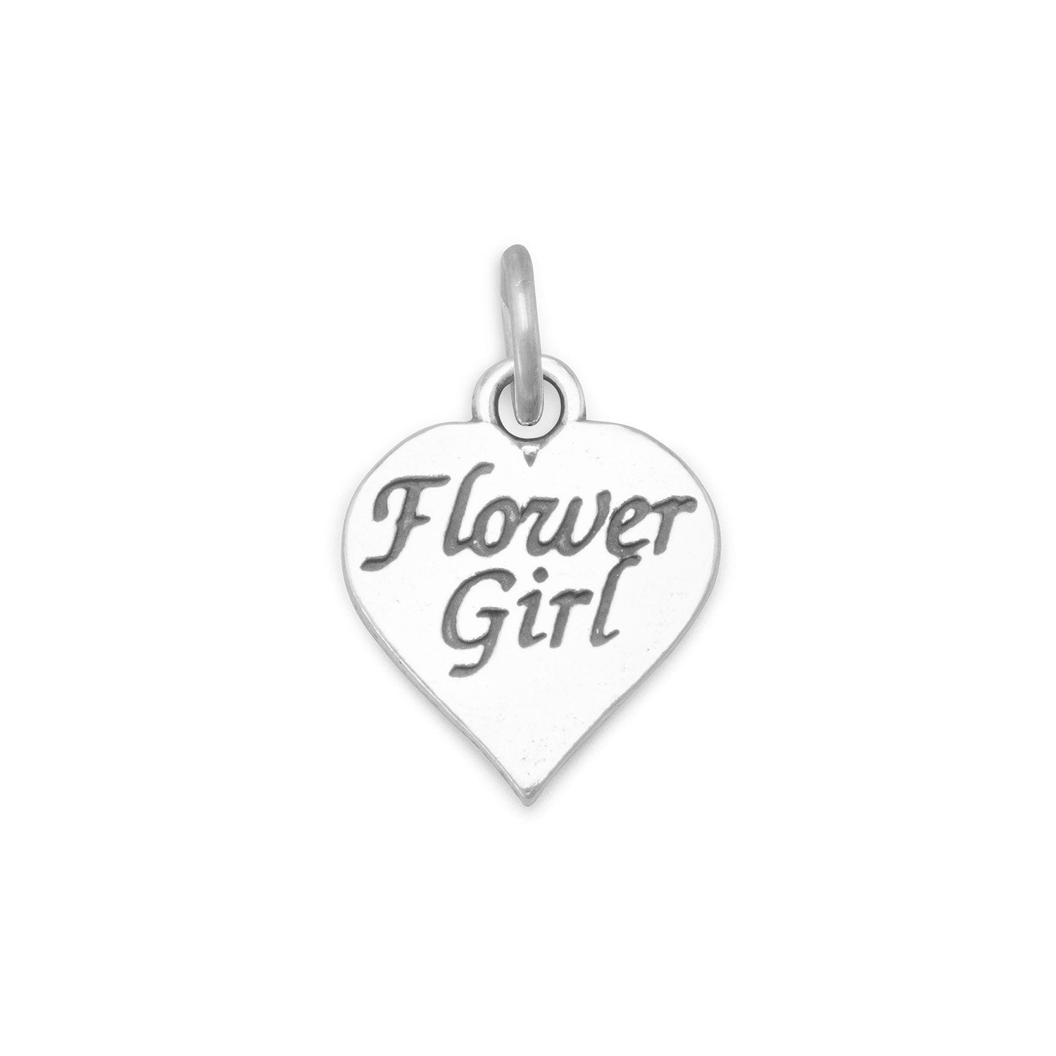 Oxidized Flower Girl Charm - Joyeria Lady