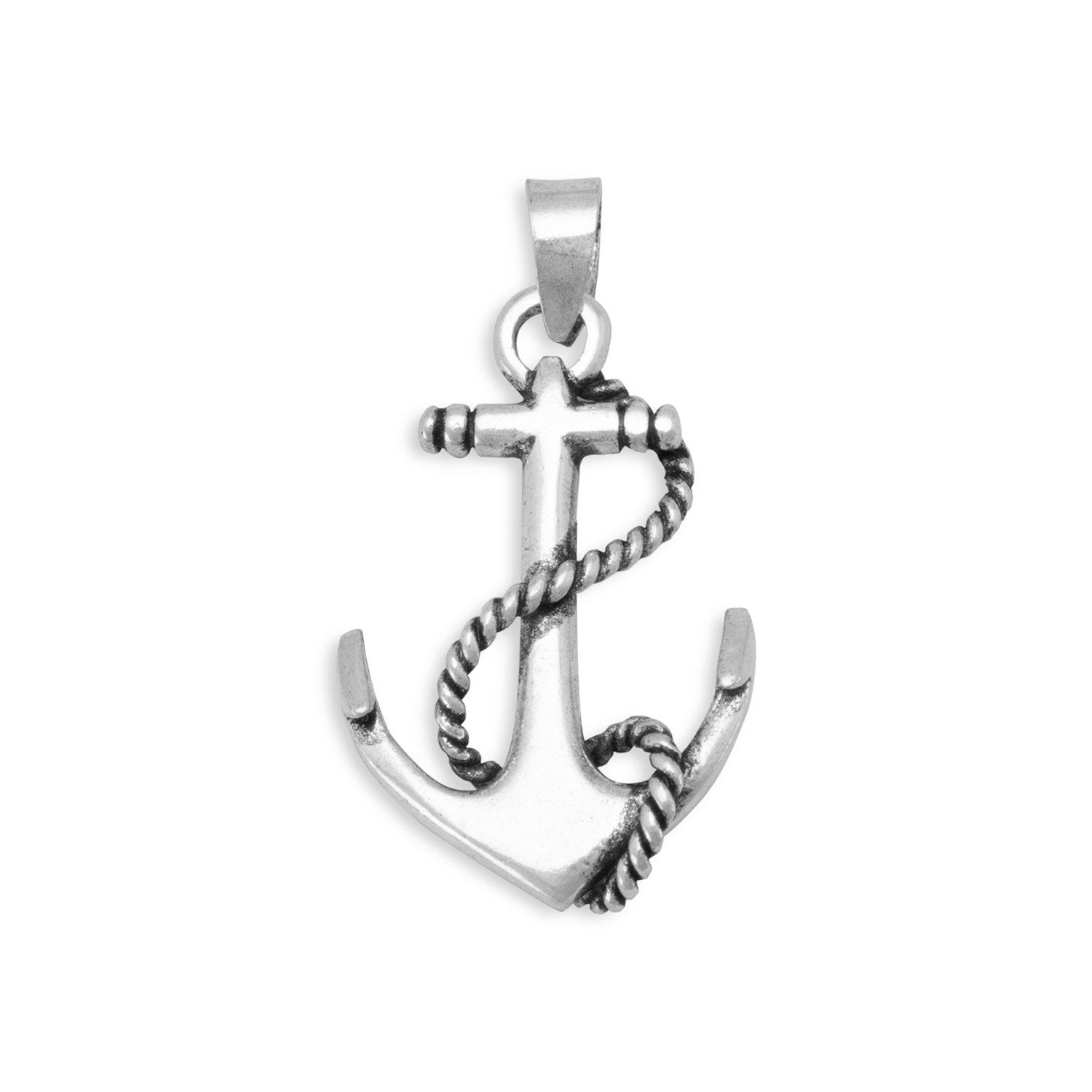 Oxidized Anchor Pendant - Joyeria Lady