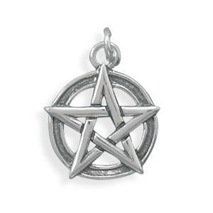 Oxidized Pentagram Charm - Joyeria Lady
