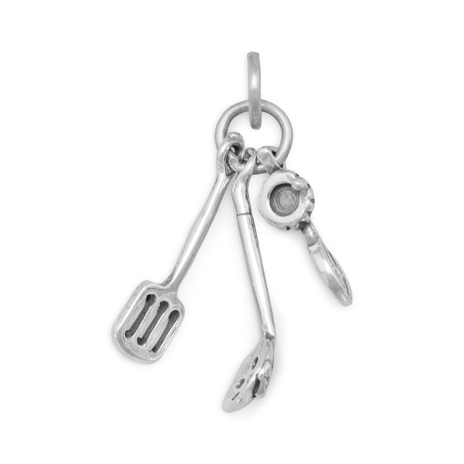 Oxidized Utensil Charm - Joyeria Lady