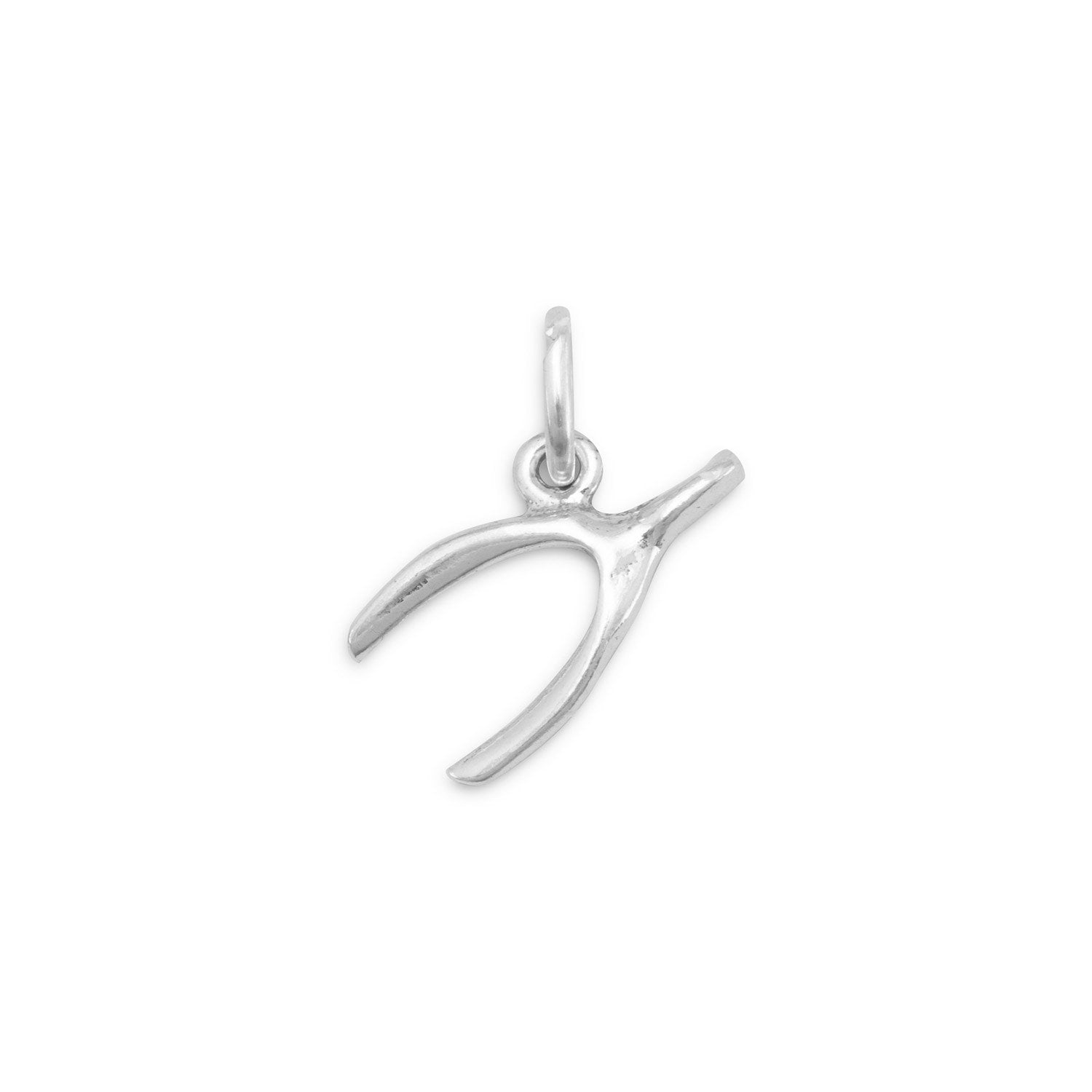 Oxidized Wishbone Charm - Joyeria Lady