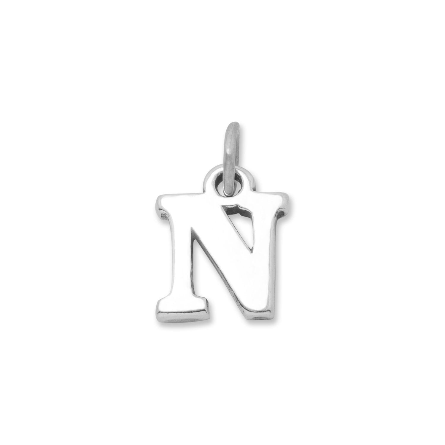 Oxidized "N" Charm - Joyeria Lady