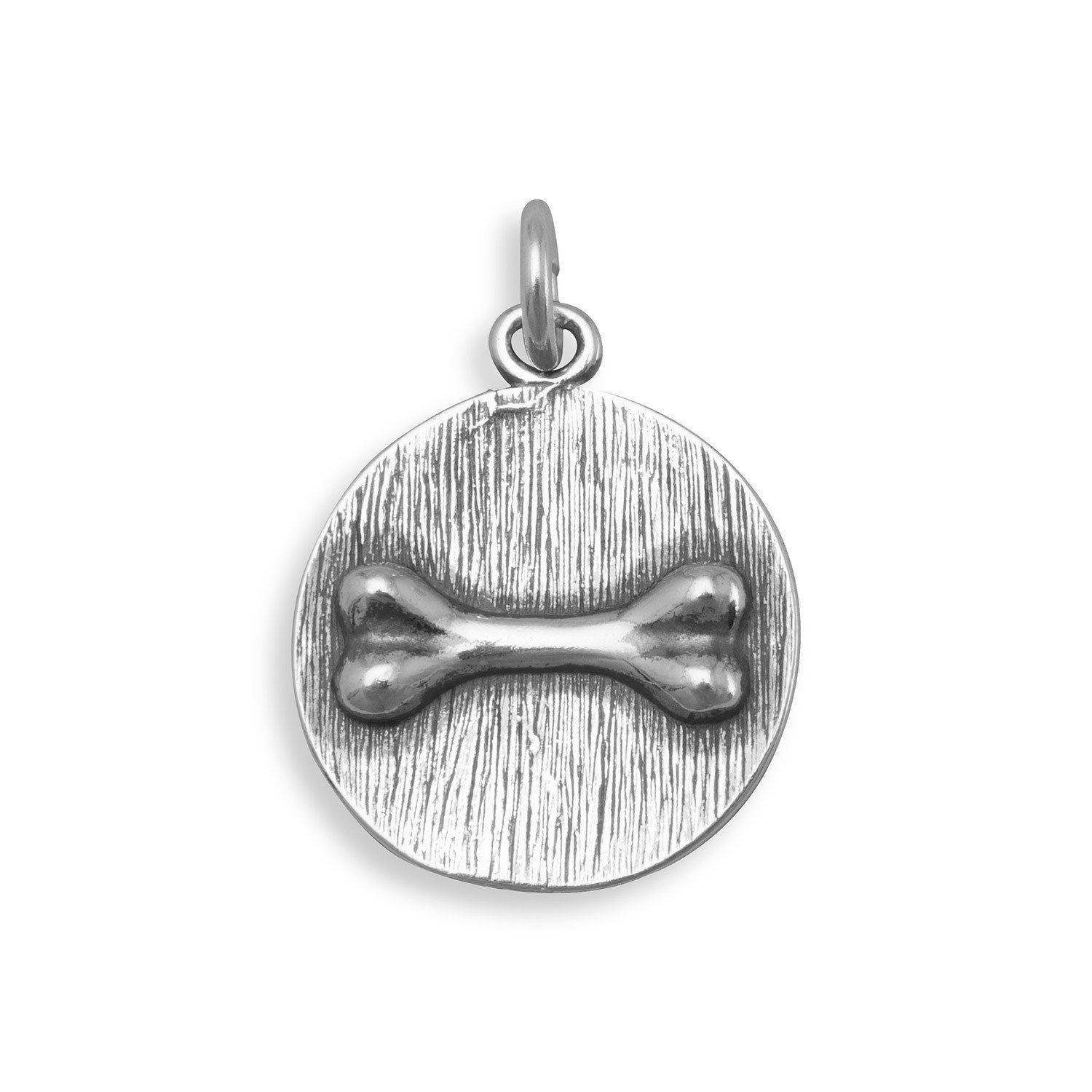 Oxidized Charm with Dog Bone Design - Joyeria Lady