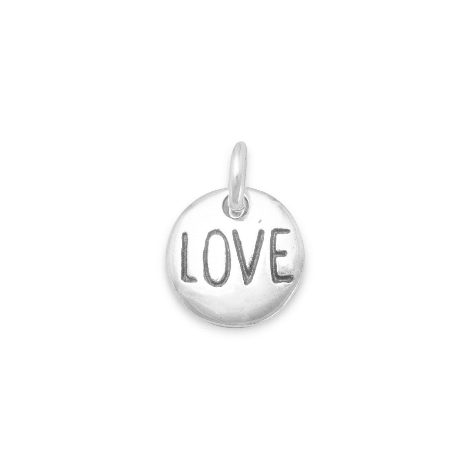 Oxidized "Love" Charm - Joyeria Lady