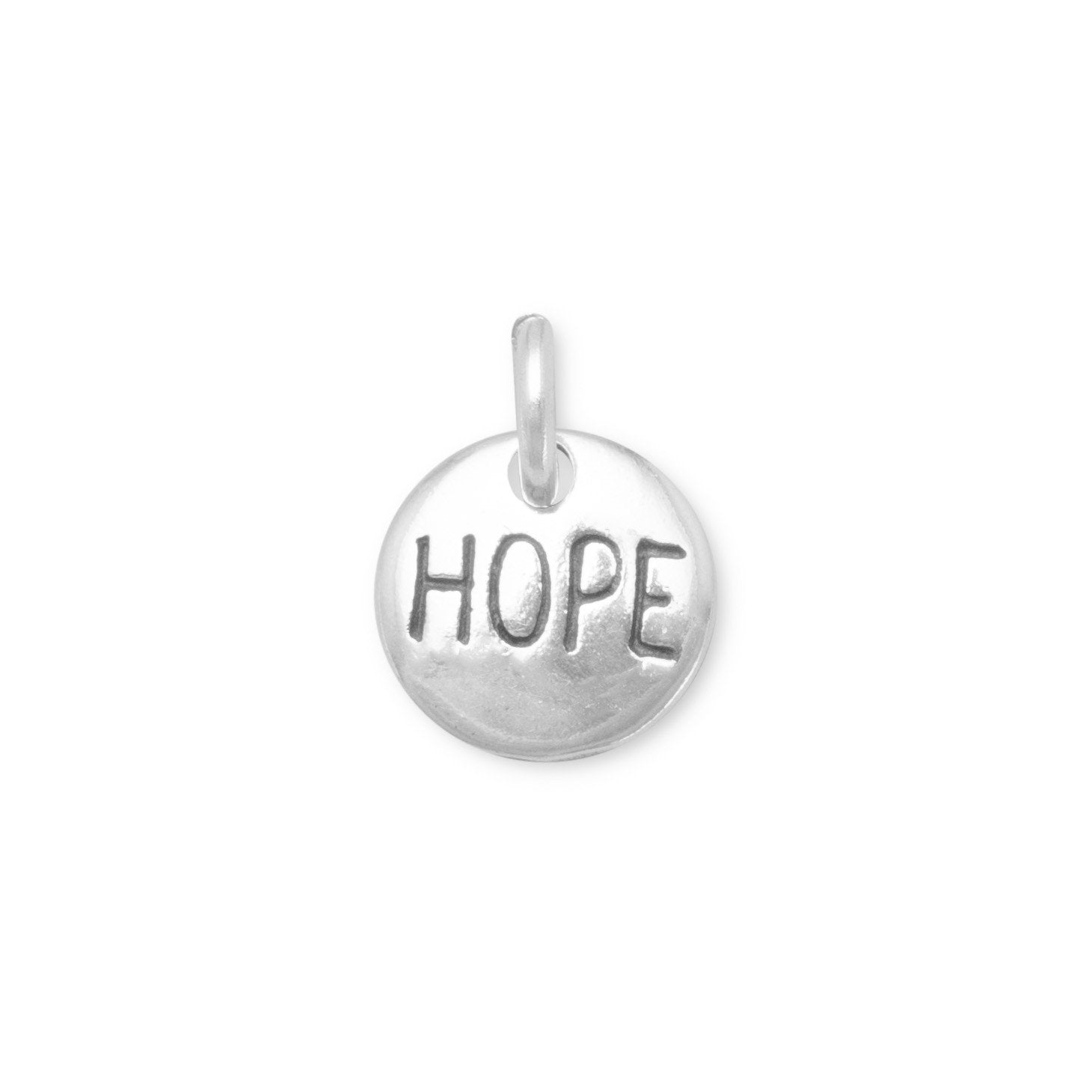 Oxidized "Hope" Charm - Joyeria Lady