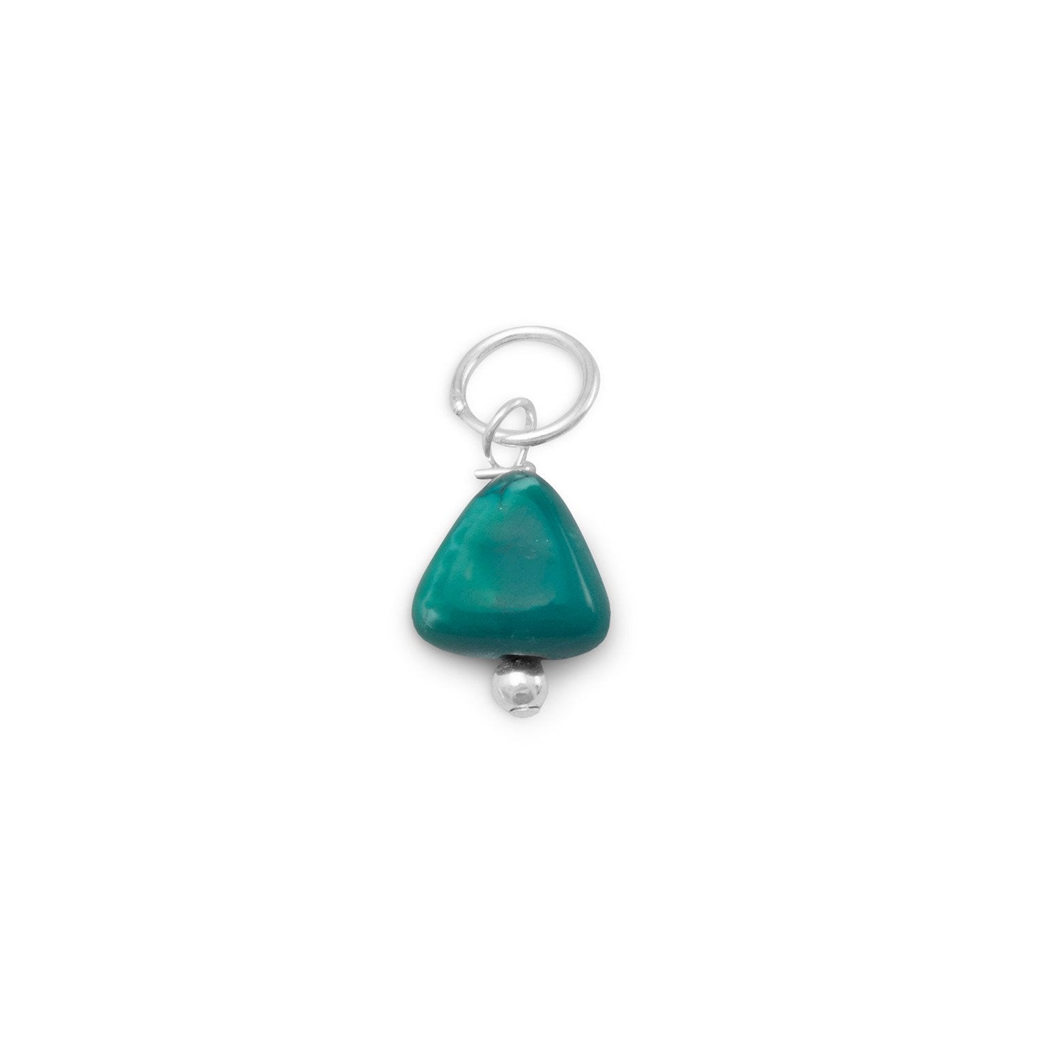 Reconstituted Turquoise Nugget Charm - December Birthstone - Joyeria Lady