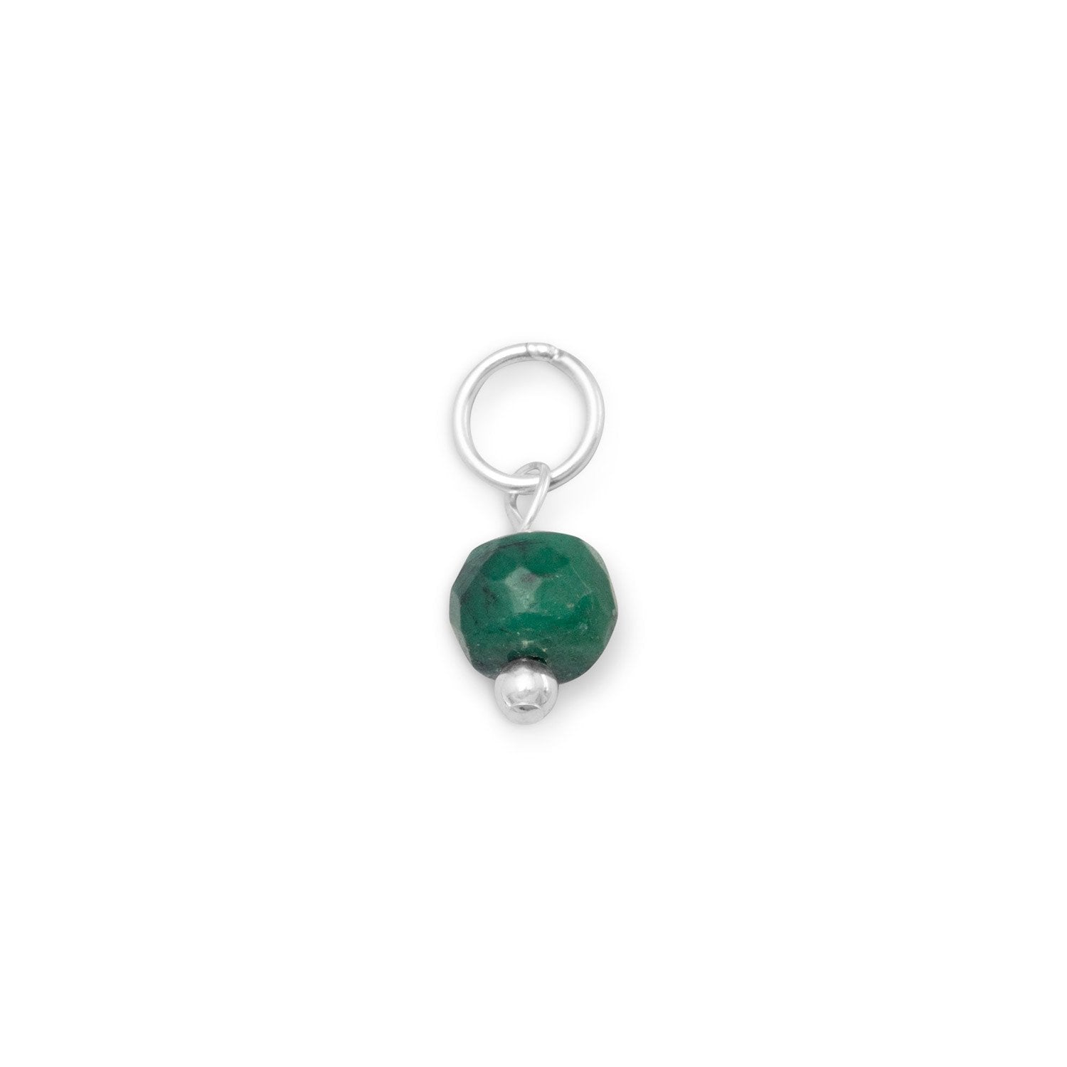 Green Corundum Charm - May Birthstone - Joyeria Lady