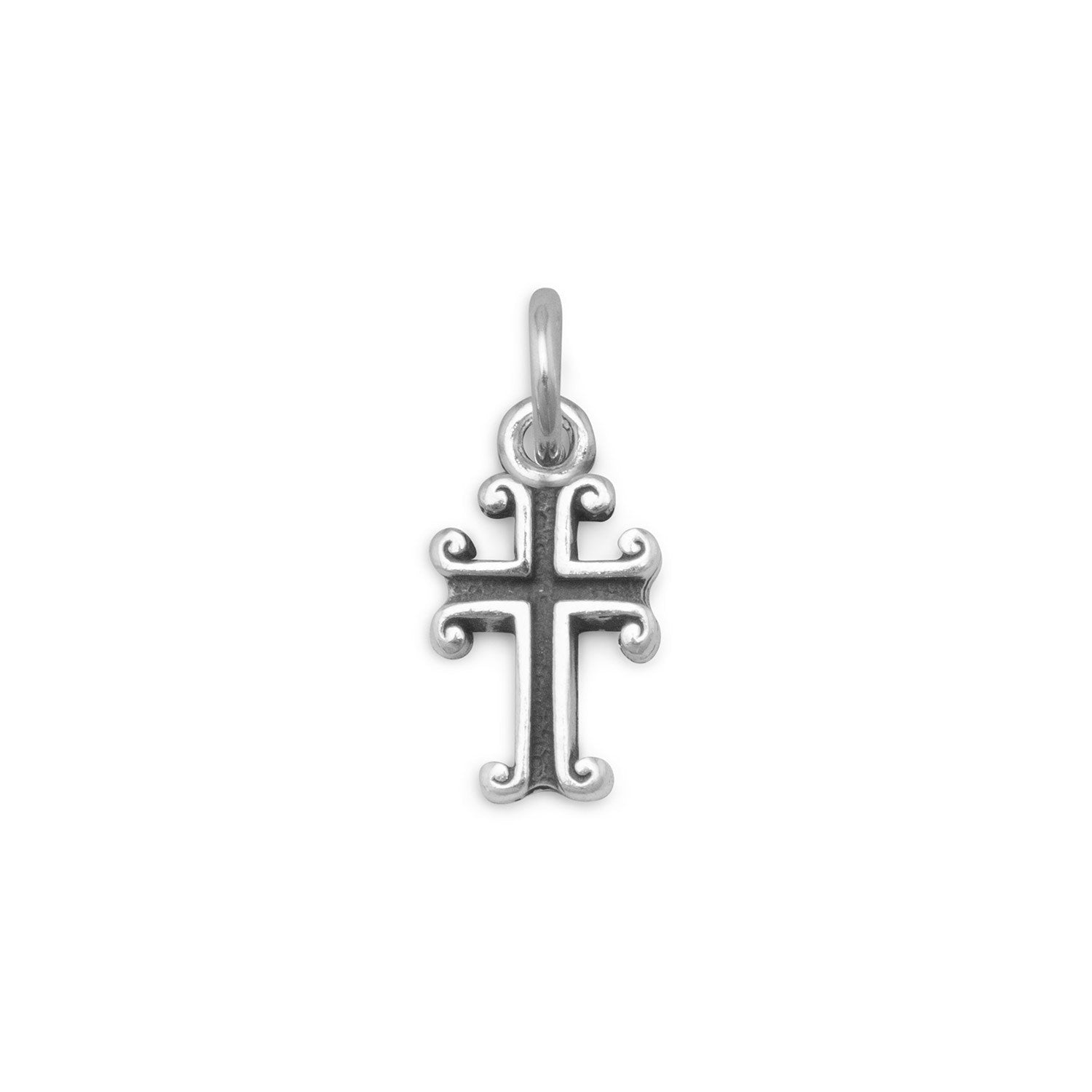 Oxidized Cross Charm - Joyeria Lady