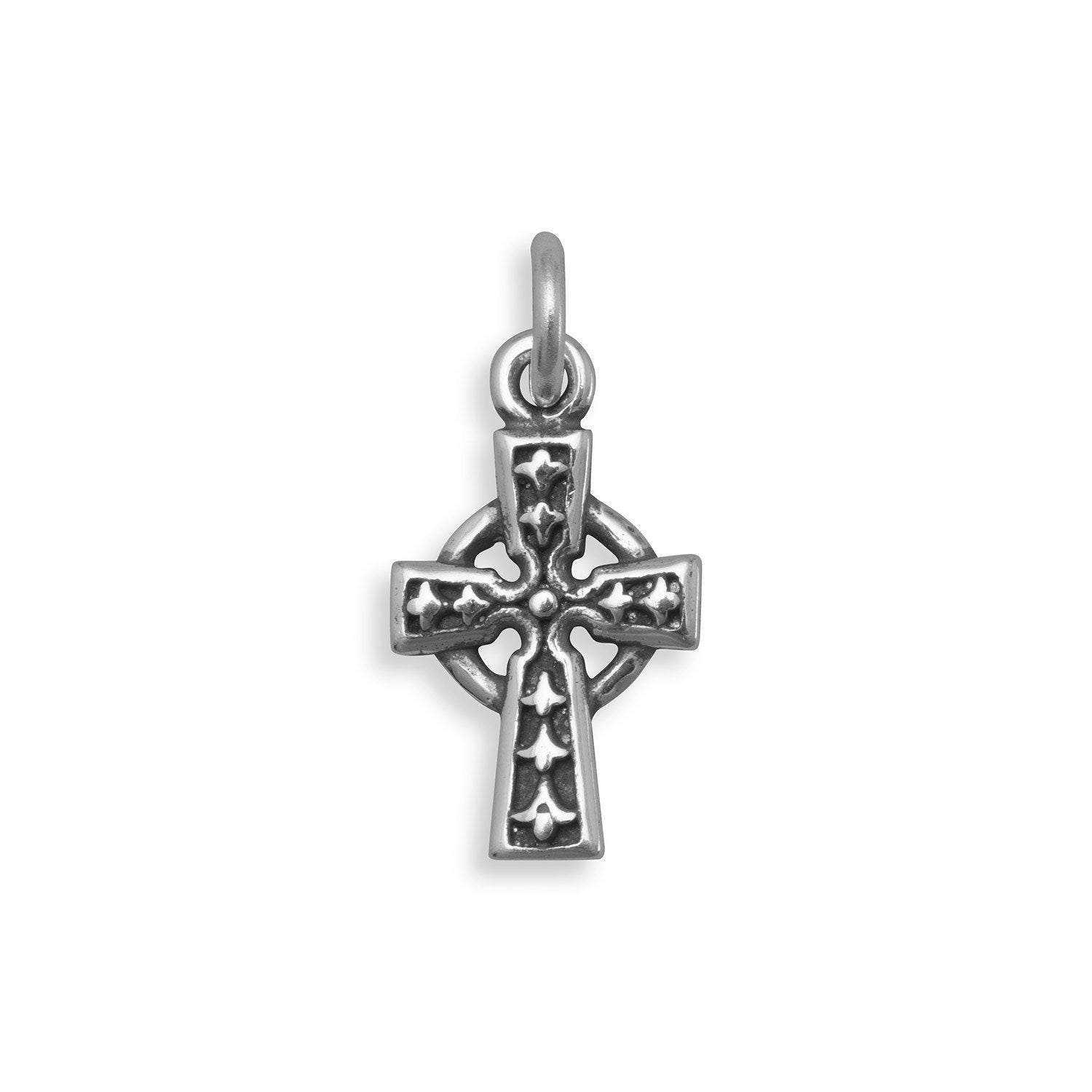 Oxidized Celtic Cross Charm - Joyeria Lady