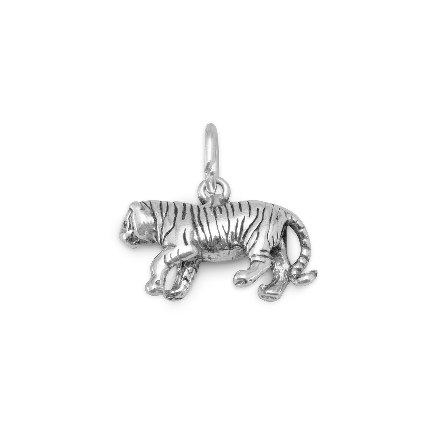 Oxidized Tiger Charm - Joyeria Lady
