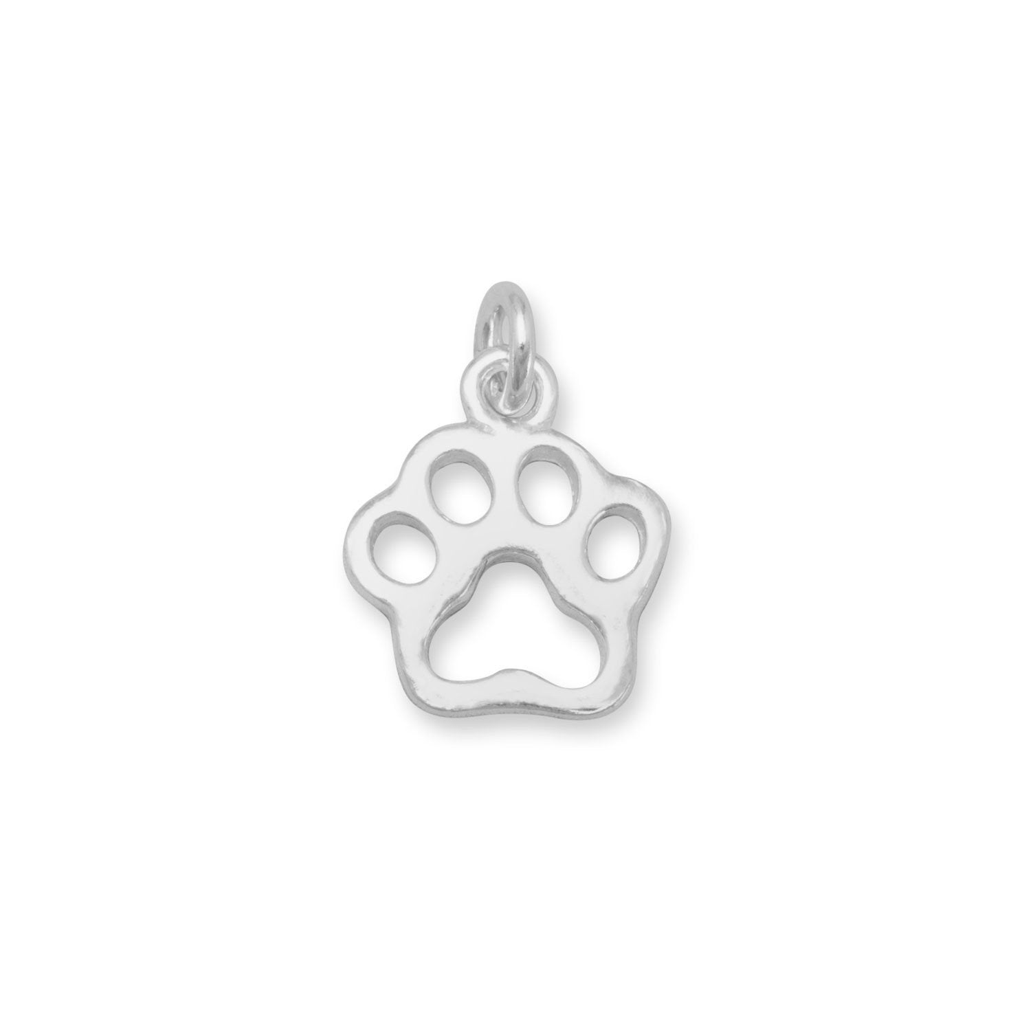 Small Cut Out Paw Print Charm - Joyeria Lady