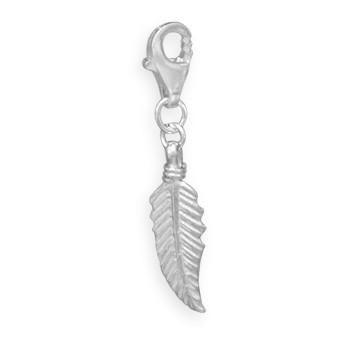 Feather Charm with Lobster Clasp - Joyeria Lady